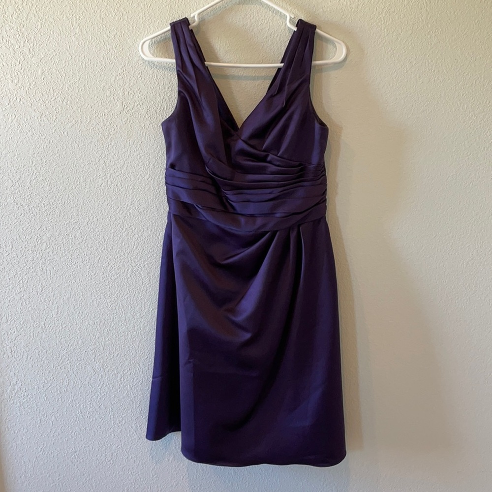 Purple bridesmaid dress from David’s Bridal